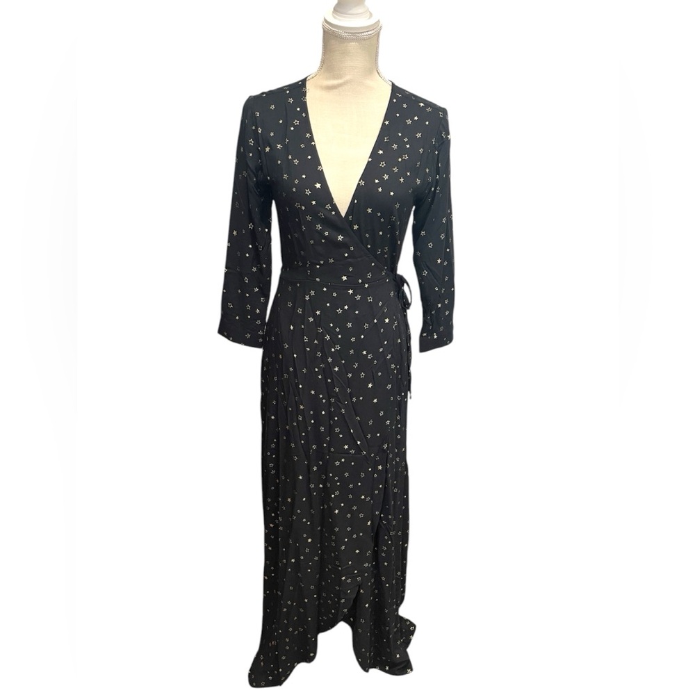 Knot Sisters Harlow Wrap - Black/Star Print - NWT- SIZES S & M